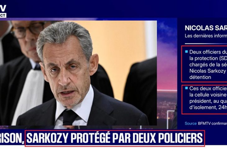 Nicolas Sarkozy en prison : deux policiers chargés de la sécurité de l’ex-président installés dans une cellule voisine.